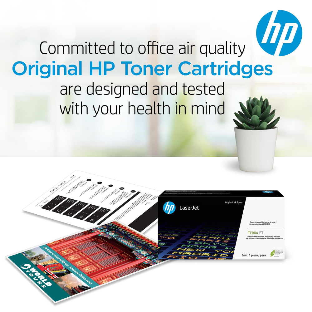 HP 218A yellow packaging and recycling info highlighting eco-conscious disposal