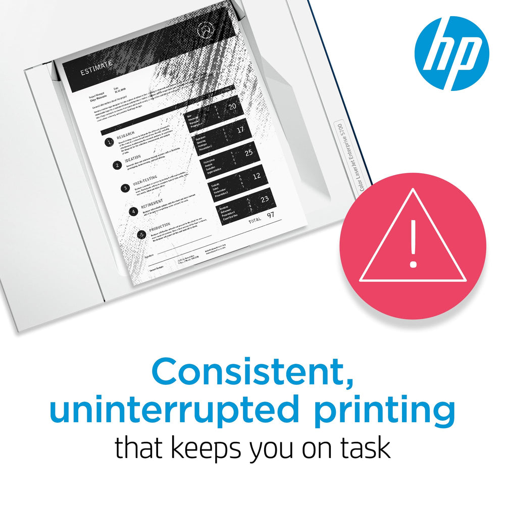 HP 218A yellow next to ruler to show cartridge size and fit convenience