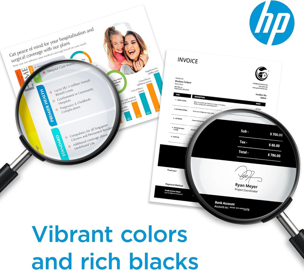 HP cyan W2181X cartridge detail highlighting vivid color reproduction benefit