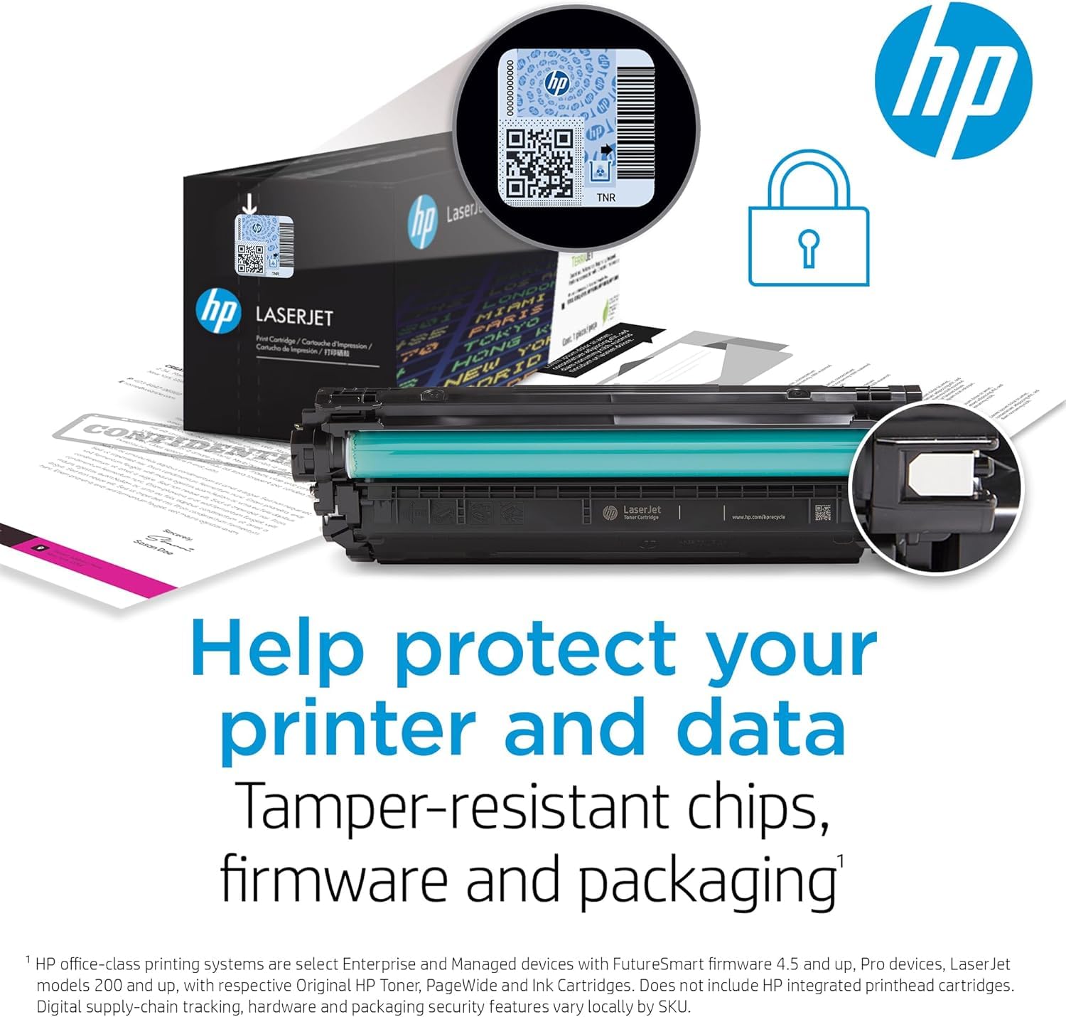 HP printed brochure sample from 218X showing crisp text and vibrant graphics