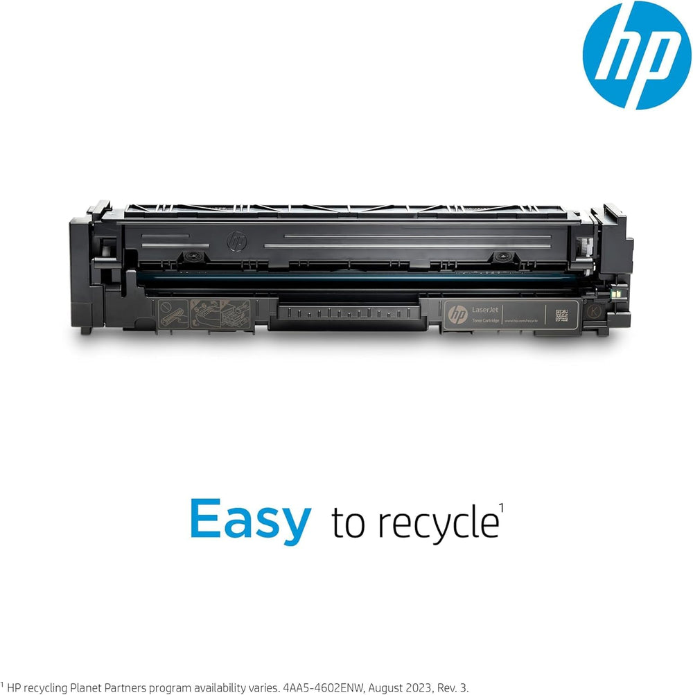 HP recycling and eco symbols on packaging signaling sustainable disposal options