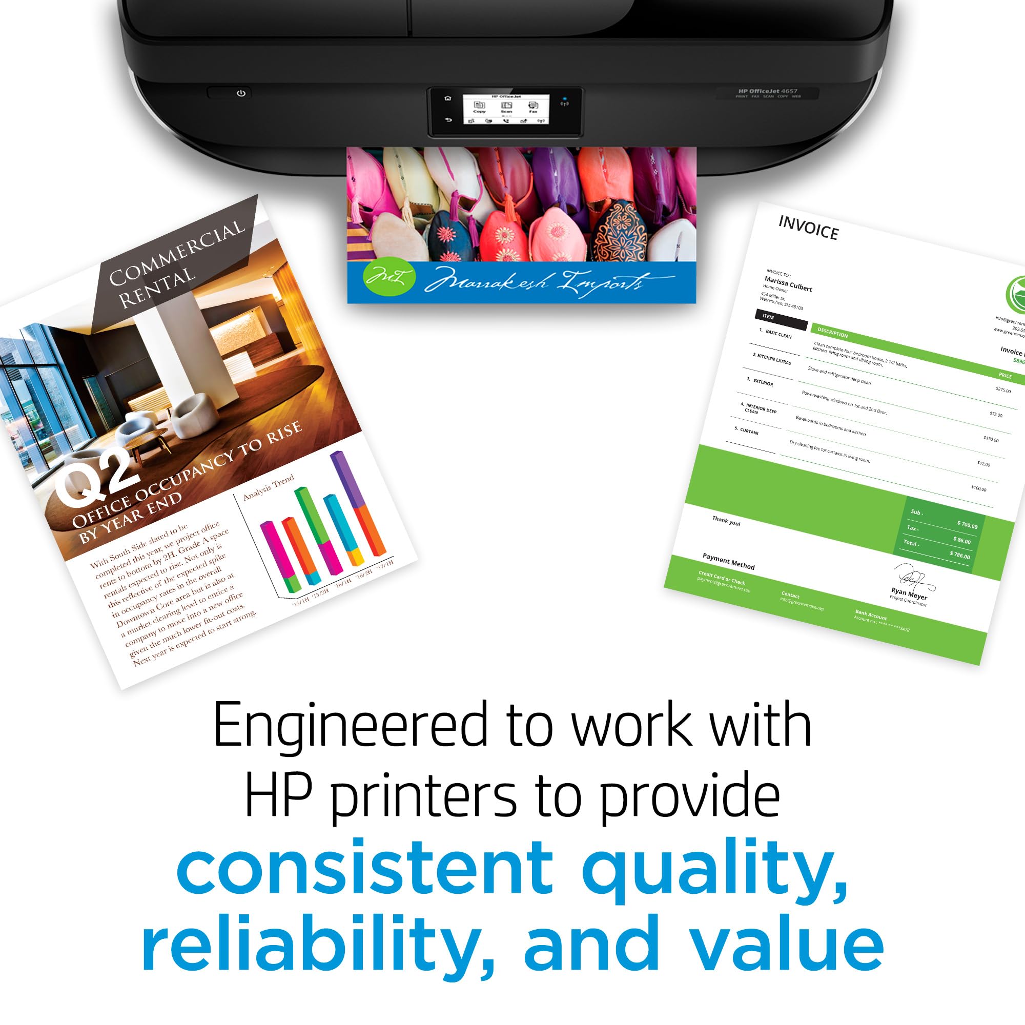 HP 62 next to a coin showing compact size and space-saving benefit