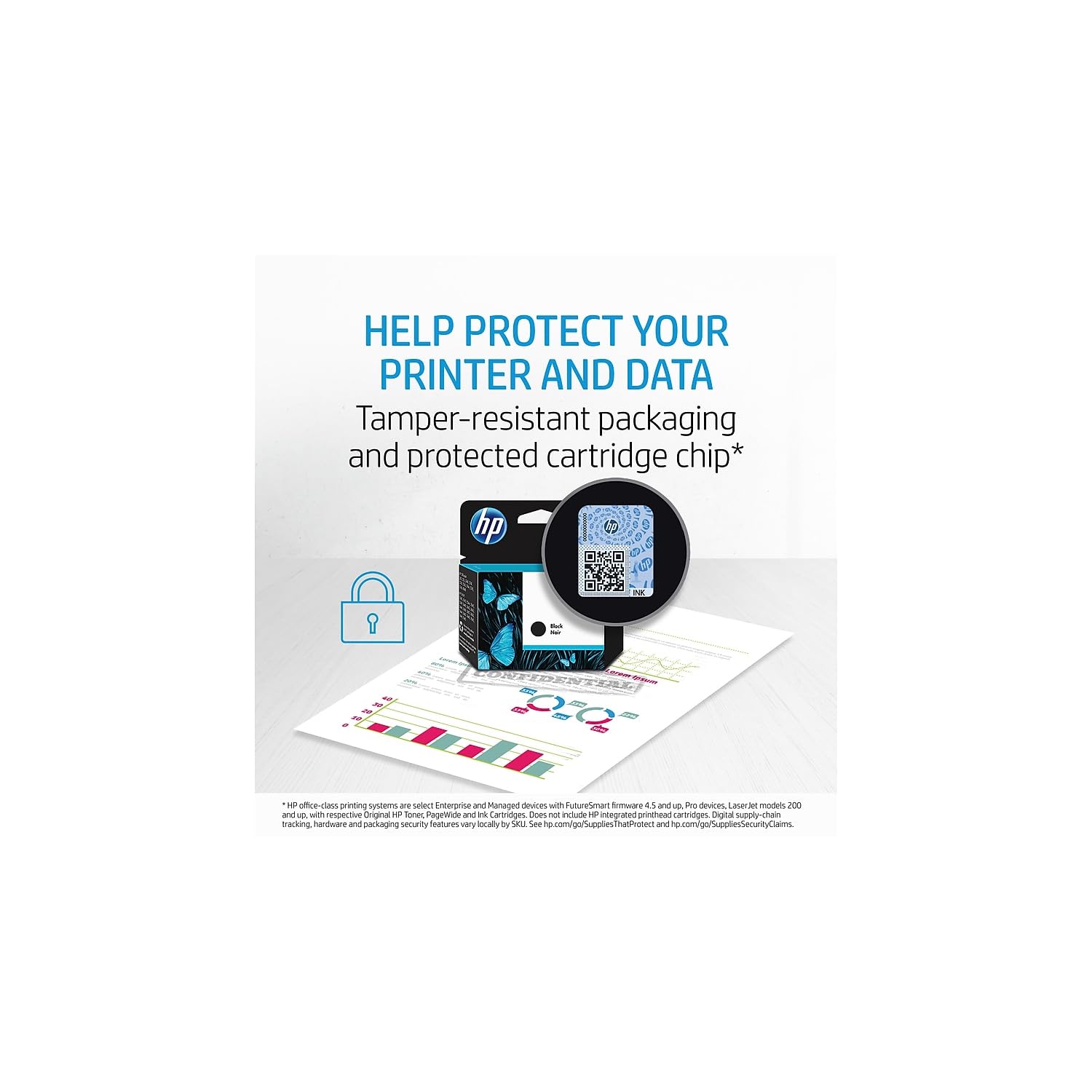 HP 712 cartridge beside a ruler showing 80‑ml scale for long print runs
