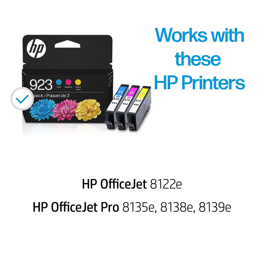 HP 923 cartridge close-up of nozzle and contacts for accurate alignment