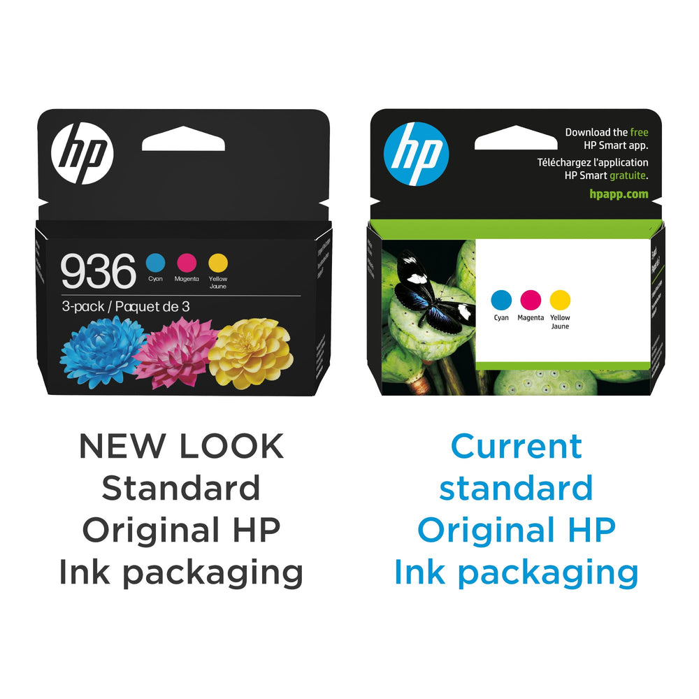 HP 936 cartridge chip and nozzle close-up for quick recognition