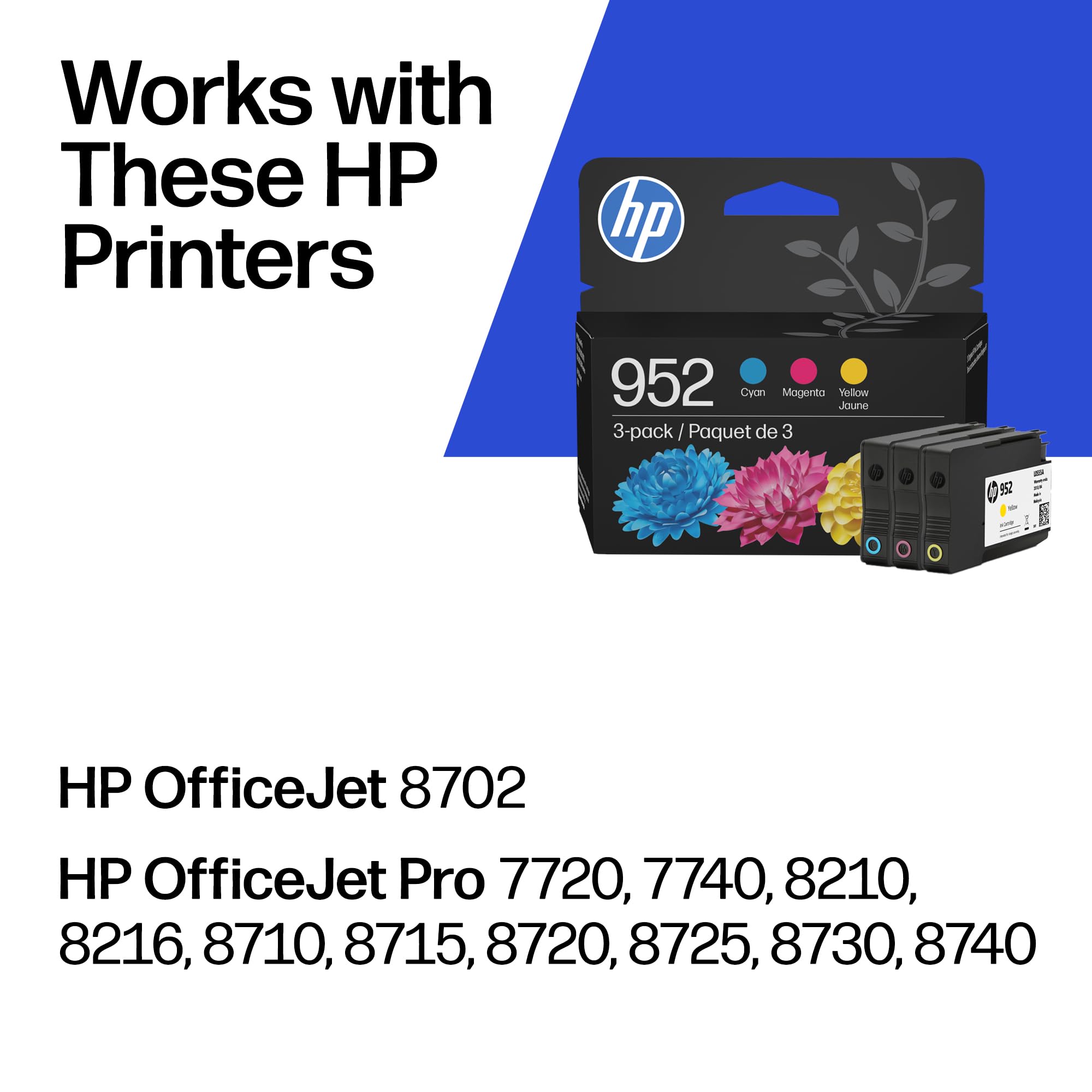 HP 952 cyan close-up nozzle view demonstrating precise ink delivery benefit