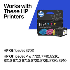HP 952 cyan close-up nozzle view demonstrating precise ink delivery benefit