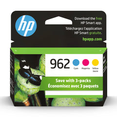 HP 962 pack front showing vibrant color labels and quick identification benefit