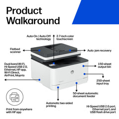 HP LaserJet Pro 3101sdw automatic document feeder enabling quick multi-page scans