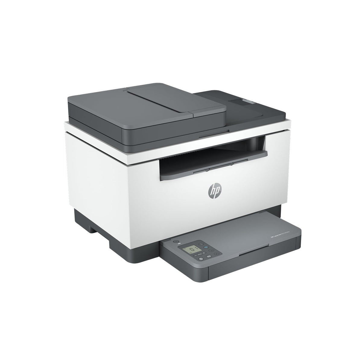 HP LaserJet M234sdw front view showing compact footprint and professional design benefit