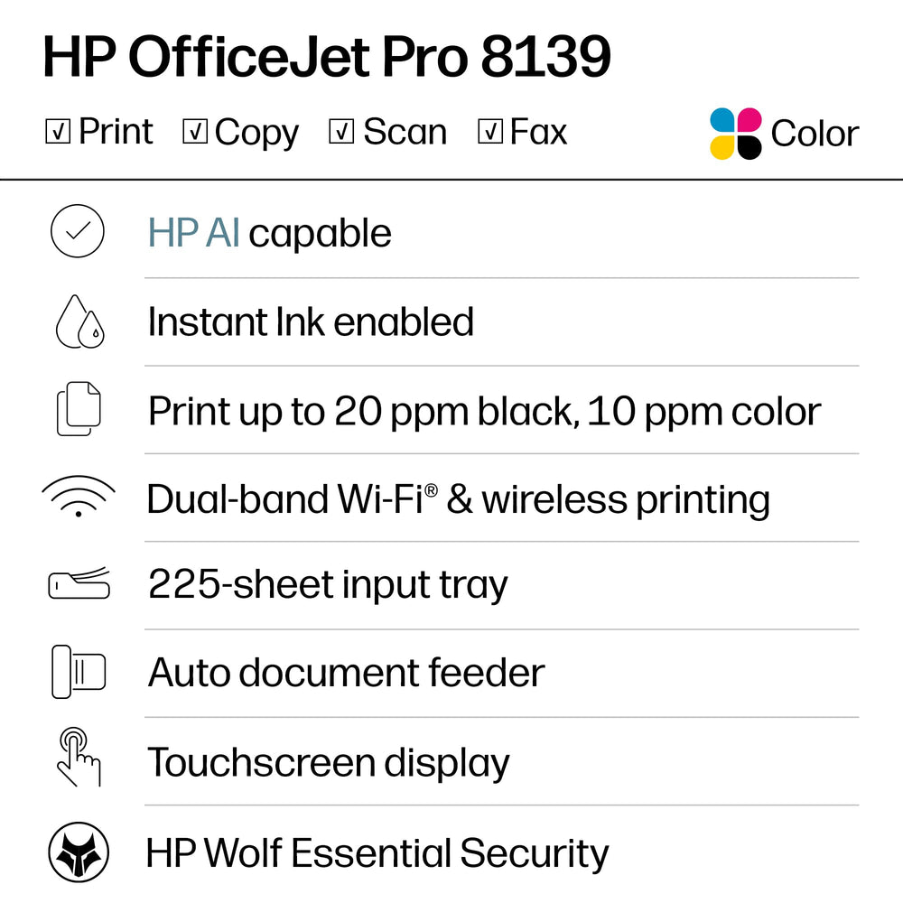 HP touchscreen closeup with intuitive menu for faster navigation