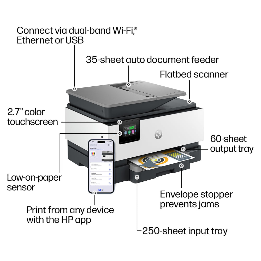 HP OfficeJet Pro 9125 duplex scanning demonstration delivering two-sided digitization efficiency