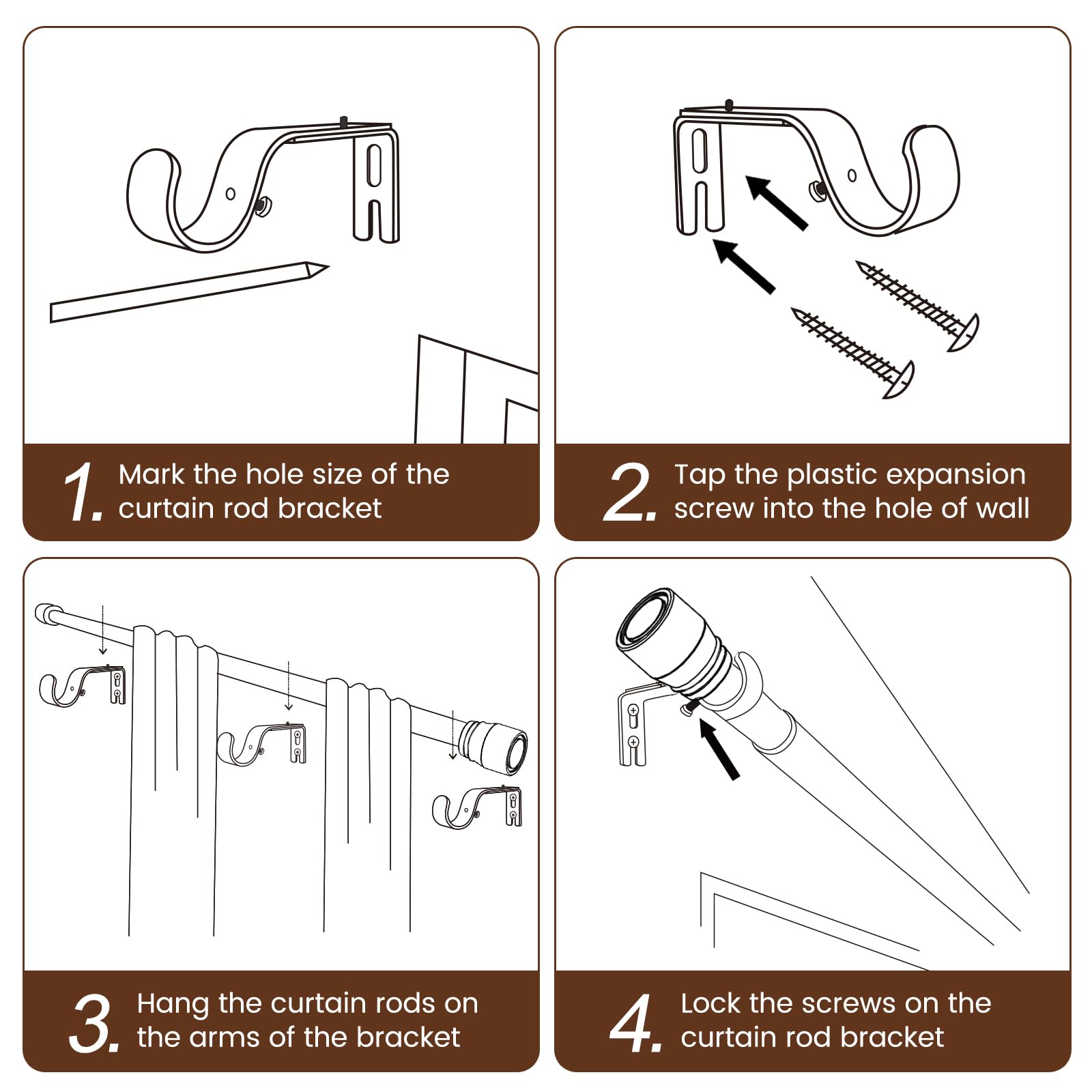 Hradecti brackets and hardware included displayed for quick secure installation