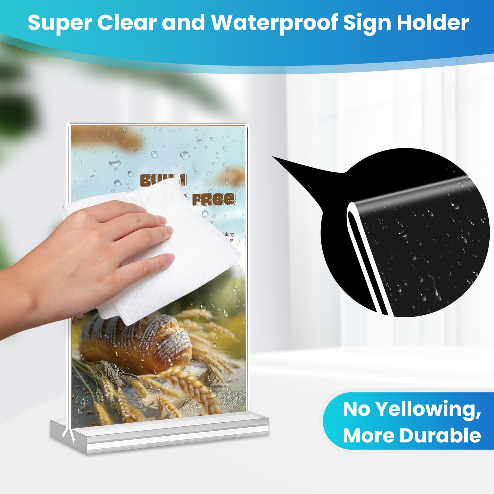 HRSDEIE double-sided displays two cards to double visible promotions