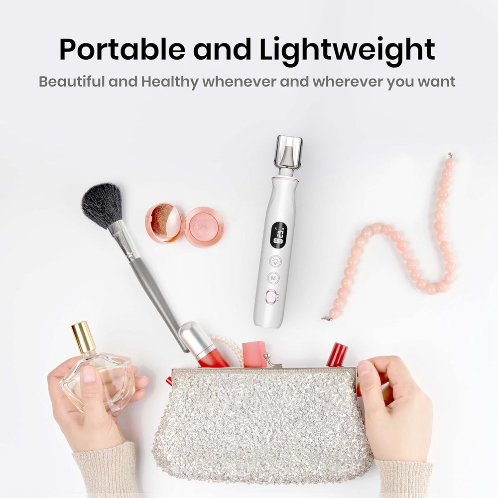 HSKAI shown in hand for scale to illustrate portable size and travel-friendly benefit