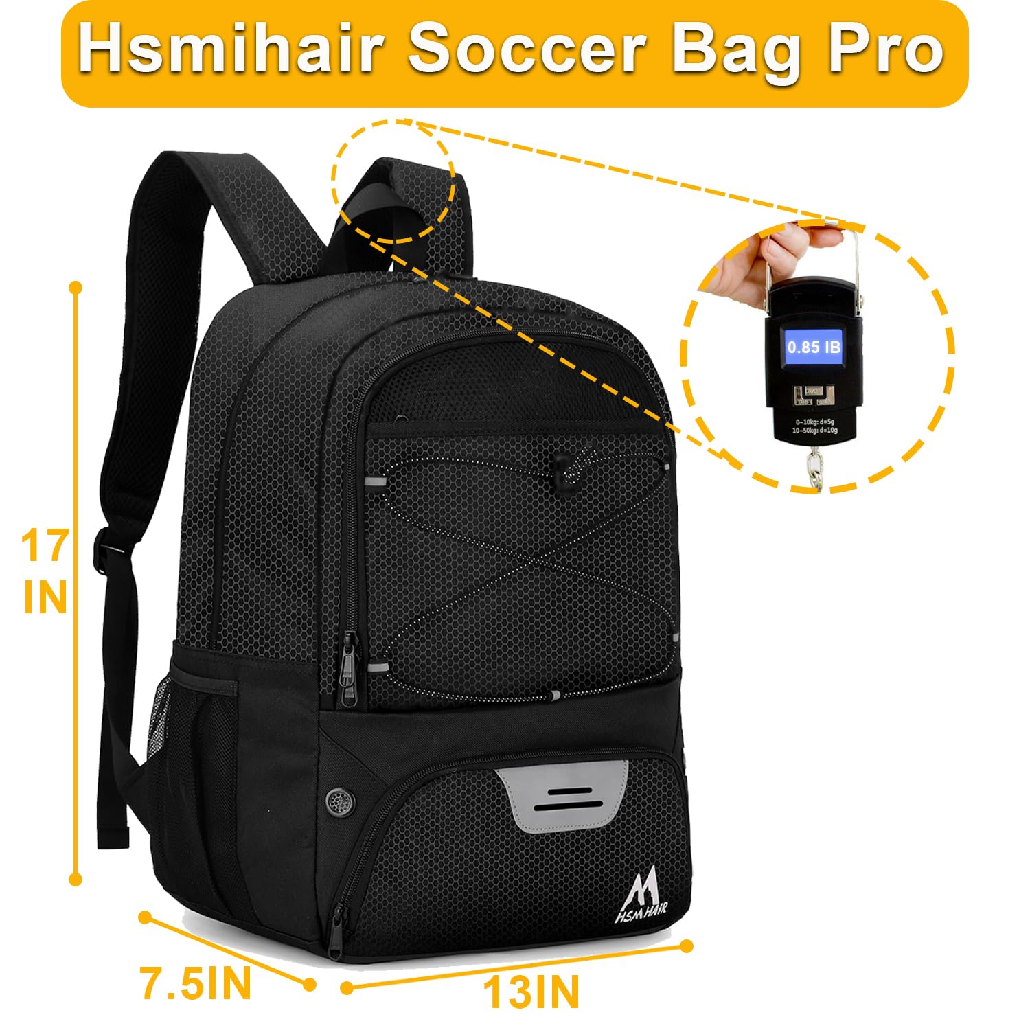 Hsmihair open shoe compartment keeping cleats separate and reducing odor for cleaner gear