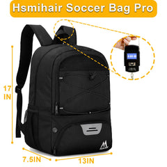 Hsmihair open shoe compartment keeping cleats separate and reducing odor for cleaner gear