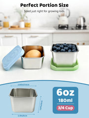 HTEVW open container filled with fruit showing food-safe stainless steel and freshness benefit