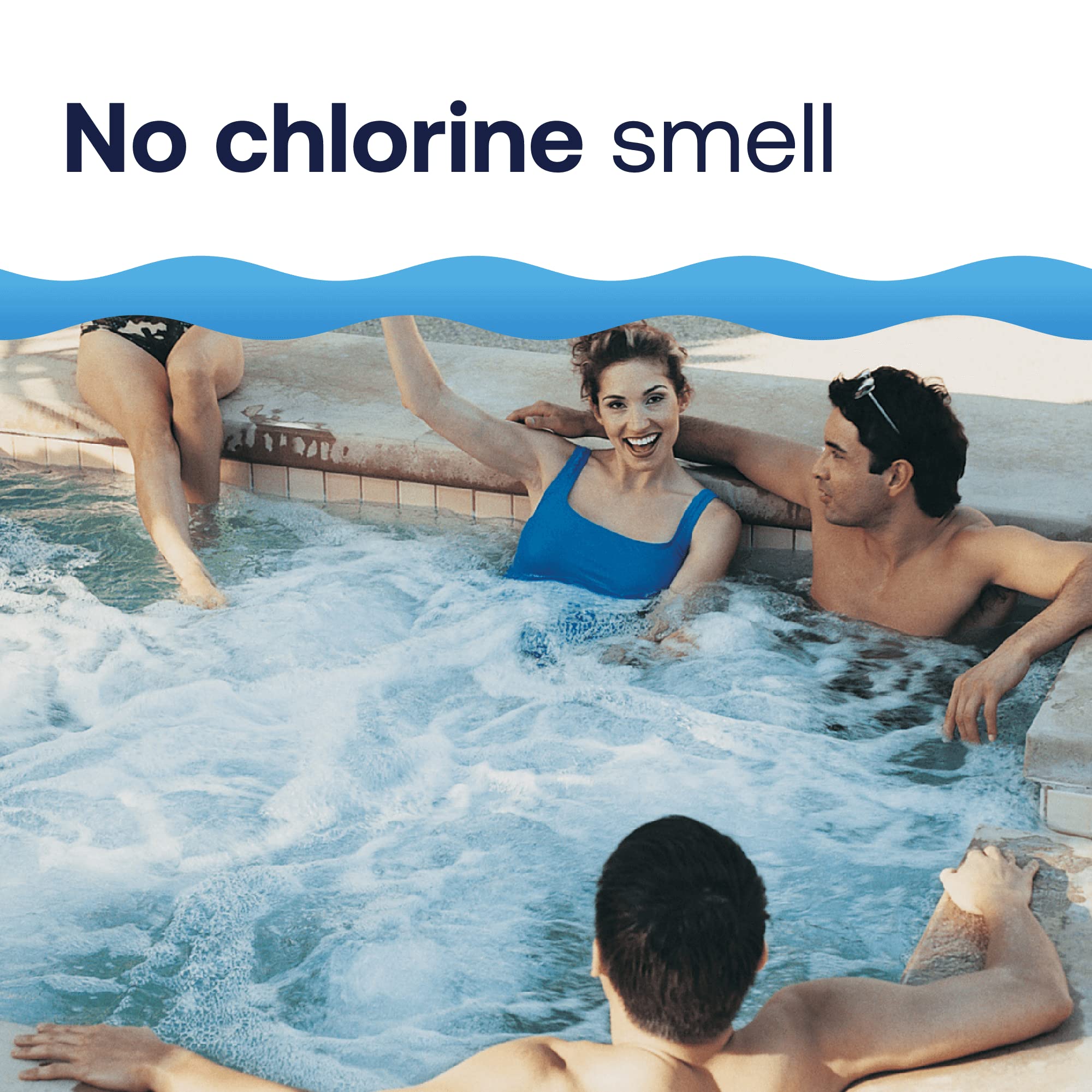 HTH spa label and directions close-up showing usage guidance benefit