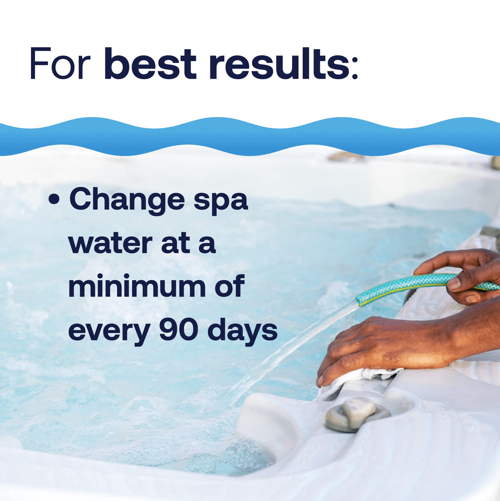 HTH spa product next to bromine tablets showing compatibility benefit