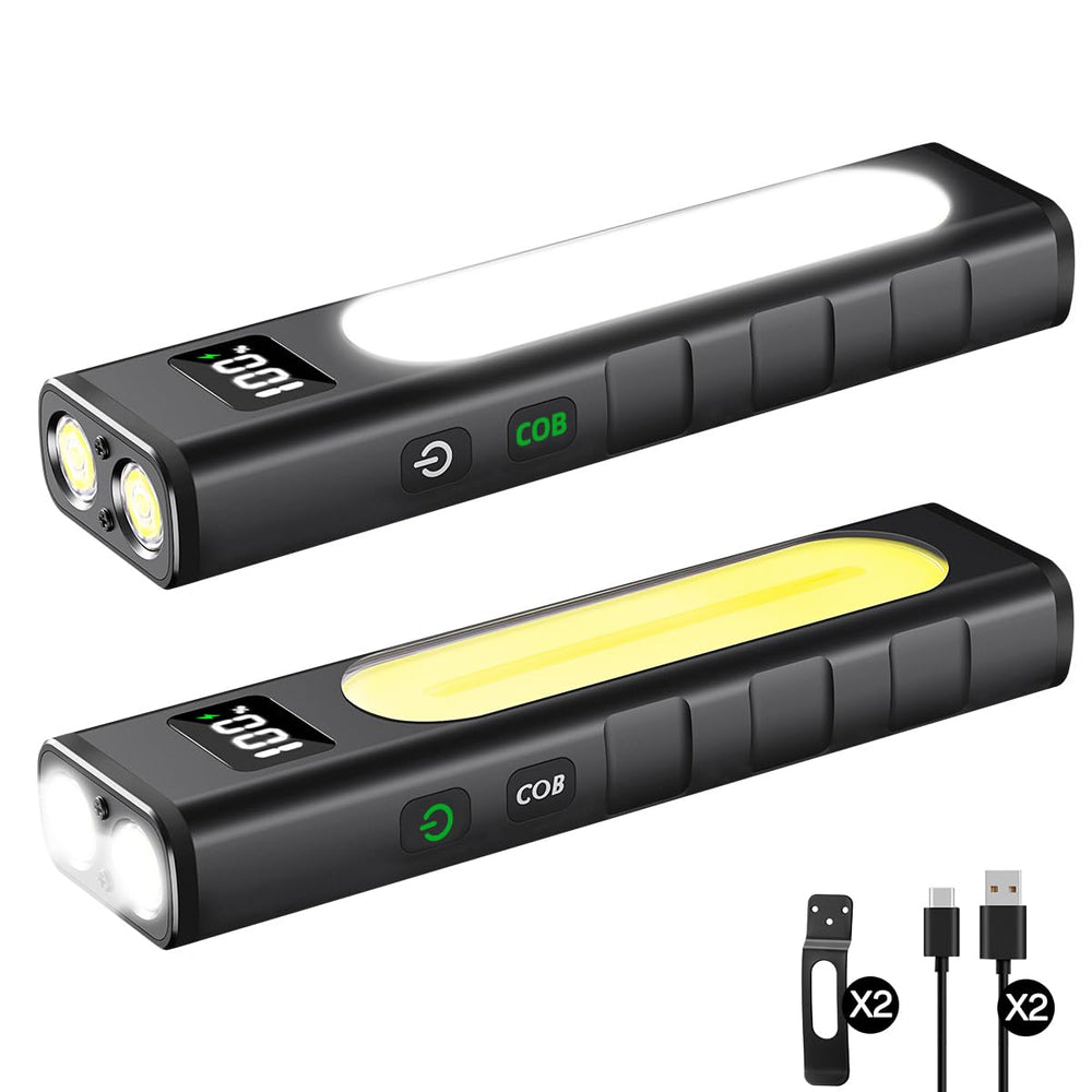 Huccbs front view flashlight showing compact form and bright benefit