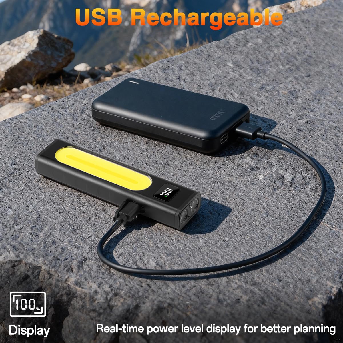 Huccbs LCD battery display showing power level for confident use