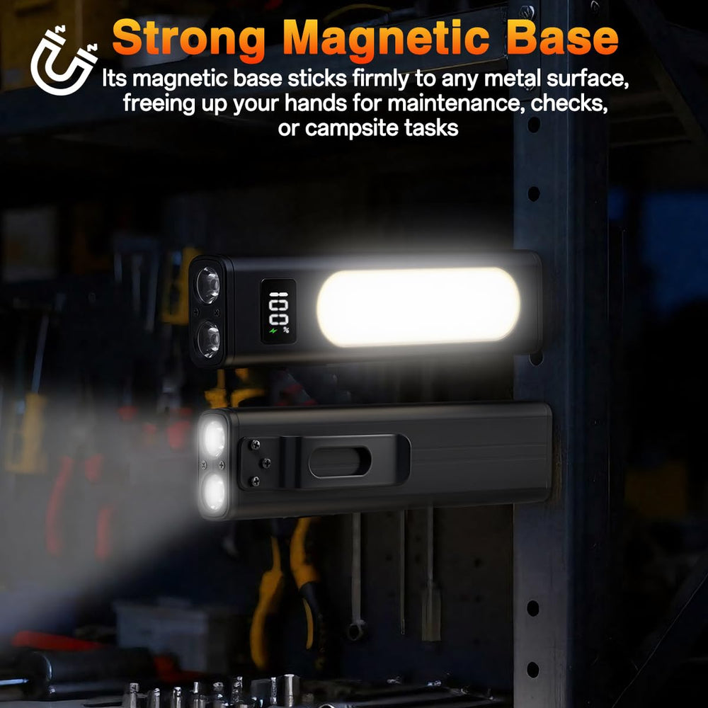 Huccbs magnetic base mounted on steel surface for secure hands-free work