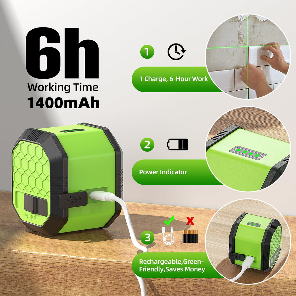 Huepar carry bag with laser, tripod, and cable for convenient transport benefit