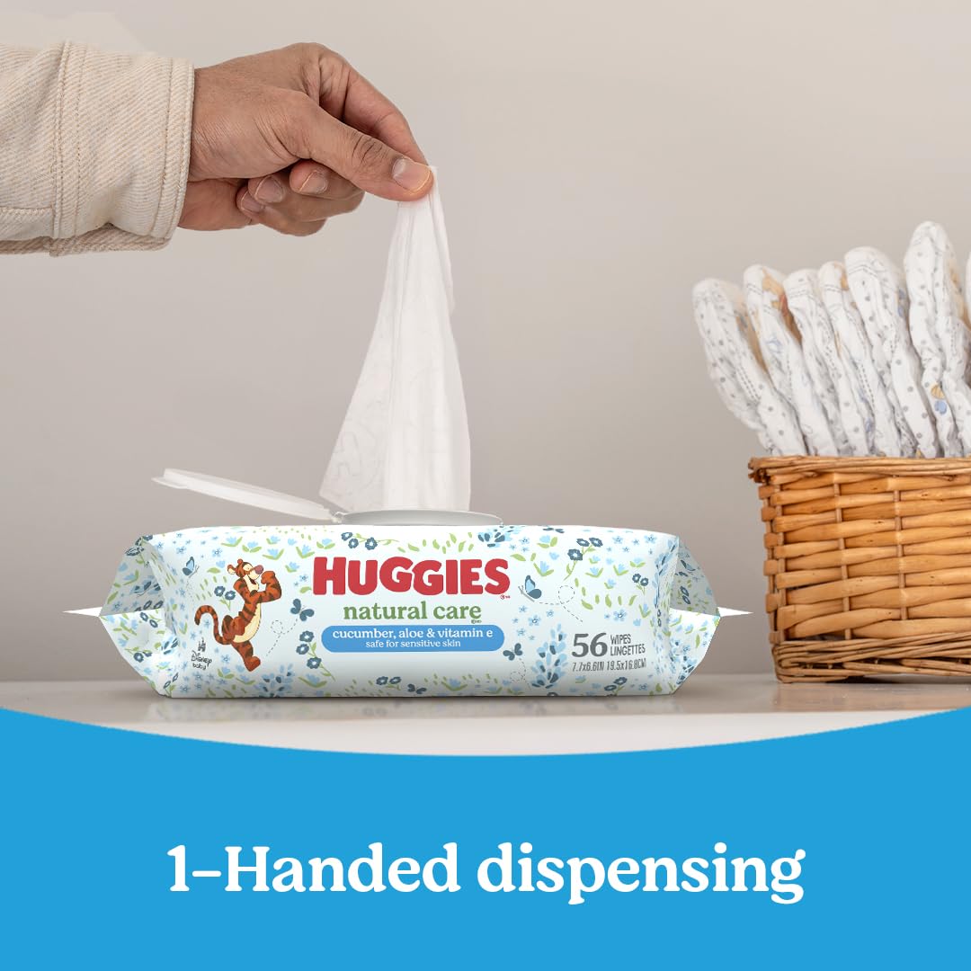 HUGGIES group of pouches stacked to show bulk 960 wipes supply