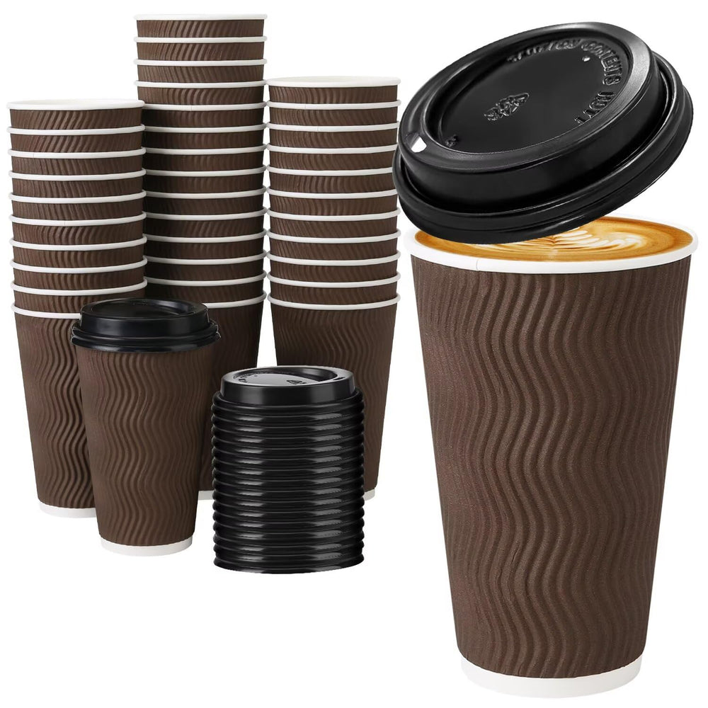 Huifany front view of 16 oz cup pack showing professional swirl pattern