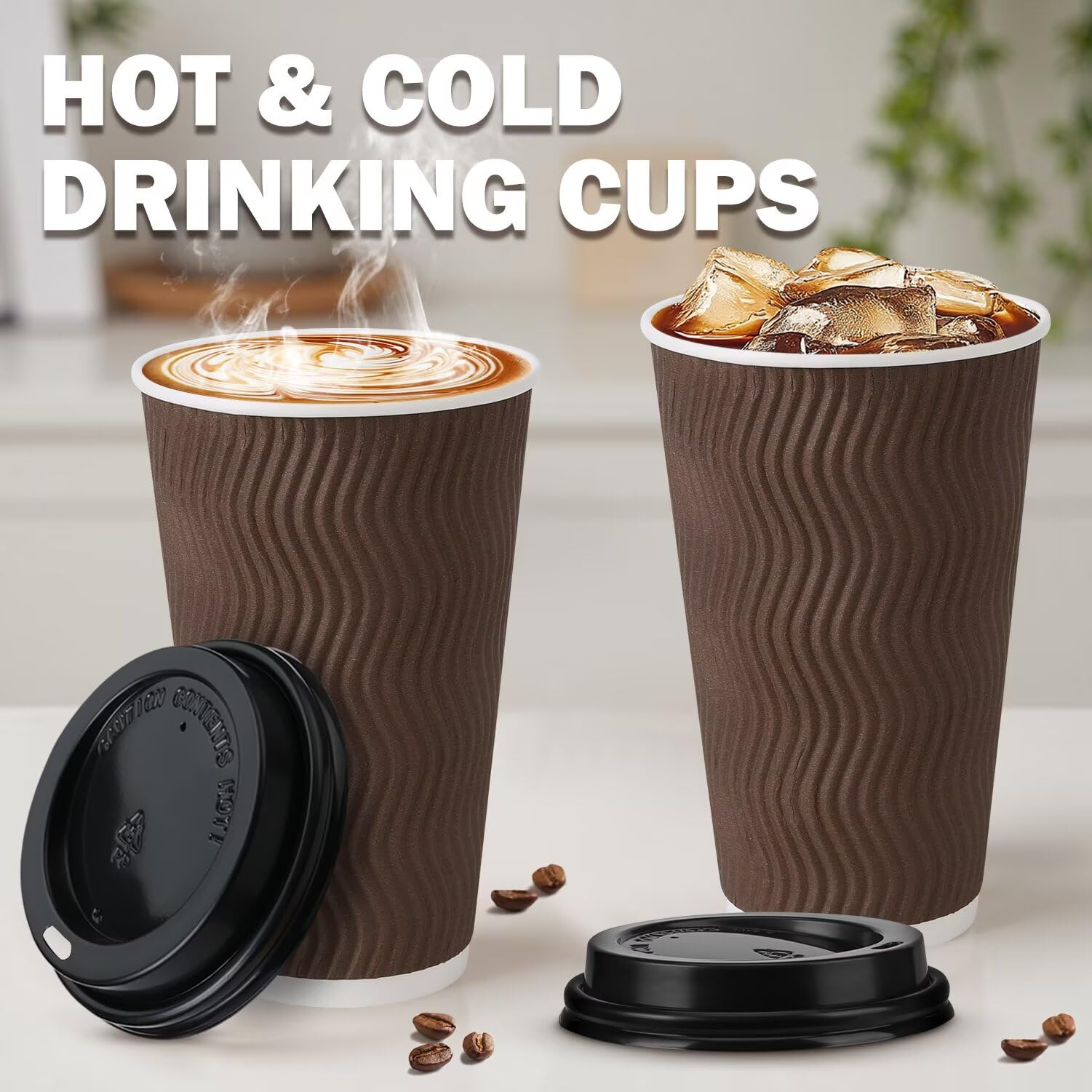 Huifany 16 oz cup beside a ruler showing accurate size capacity