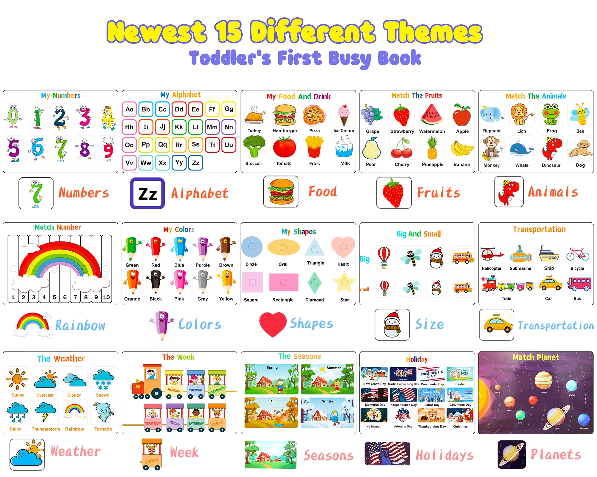 Huijing open binder layout displaying organized theme pages for guided learning