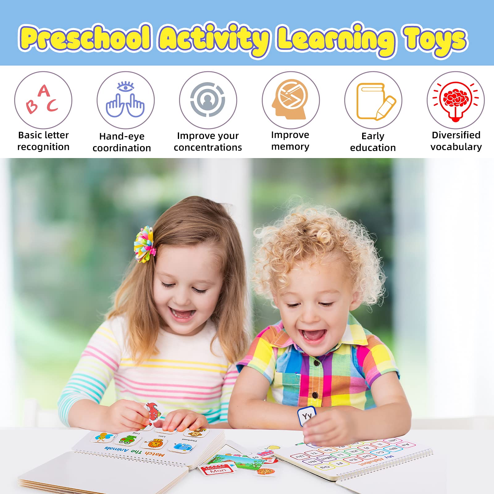 Huijing eight colored pens and Velcro set encouraging reusable, customizable play