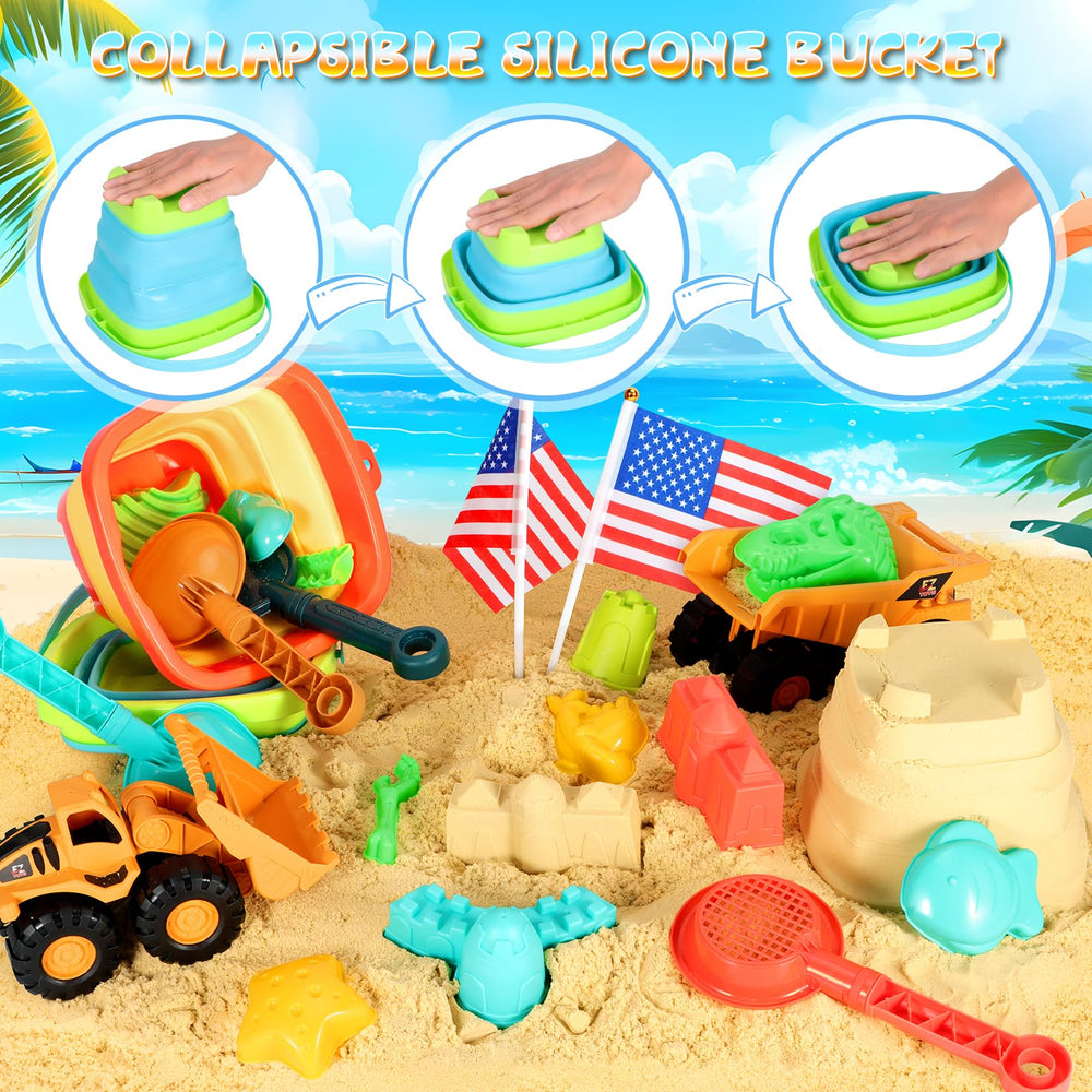 HUITEM construction trucks pushing sand, encourages active imaginative play