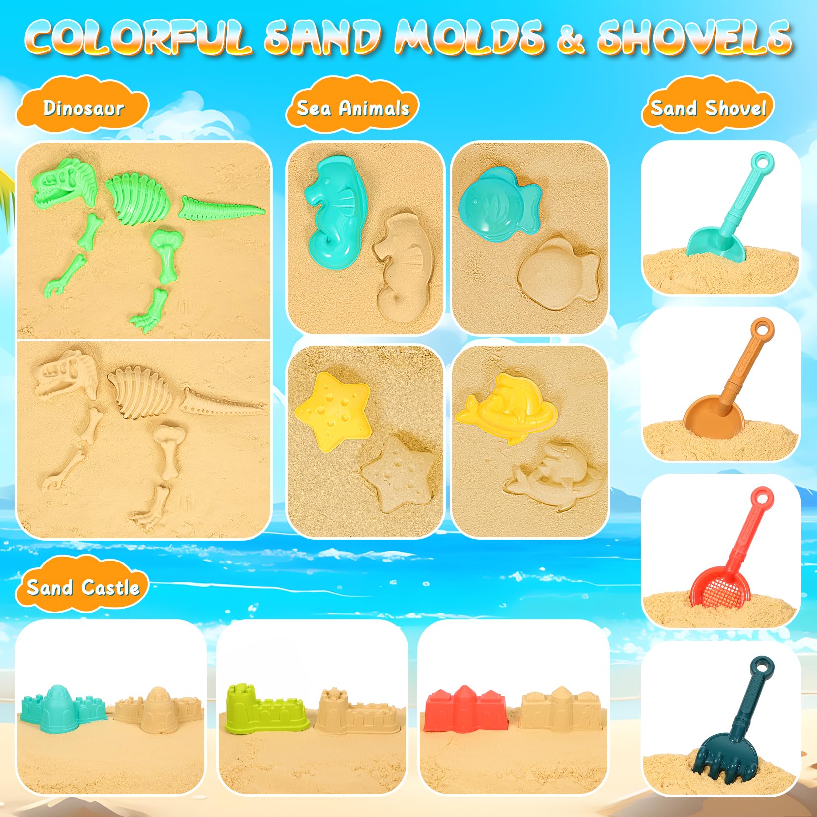 HUITEM dinosaur fossil pieces close-up, supports hands-on discovery play