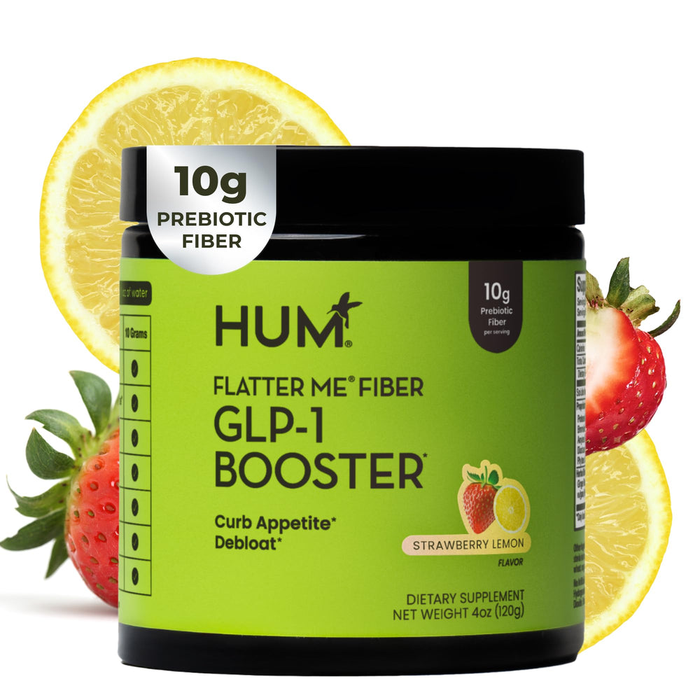 HUM pouch front view showing product name and flavor benefits