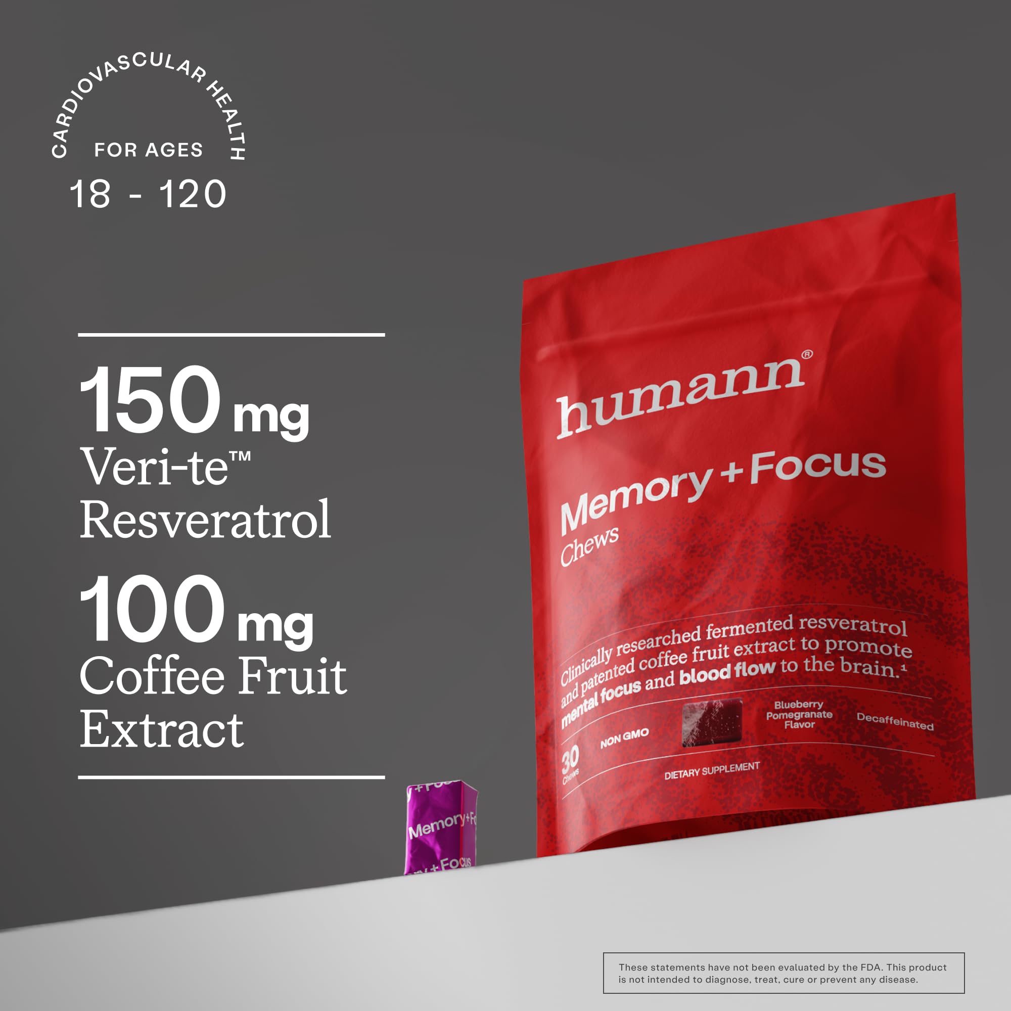 HumanN fermented resveratrol capsule visual emphasizing concentrated polyphenol support