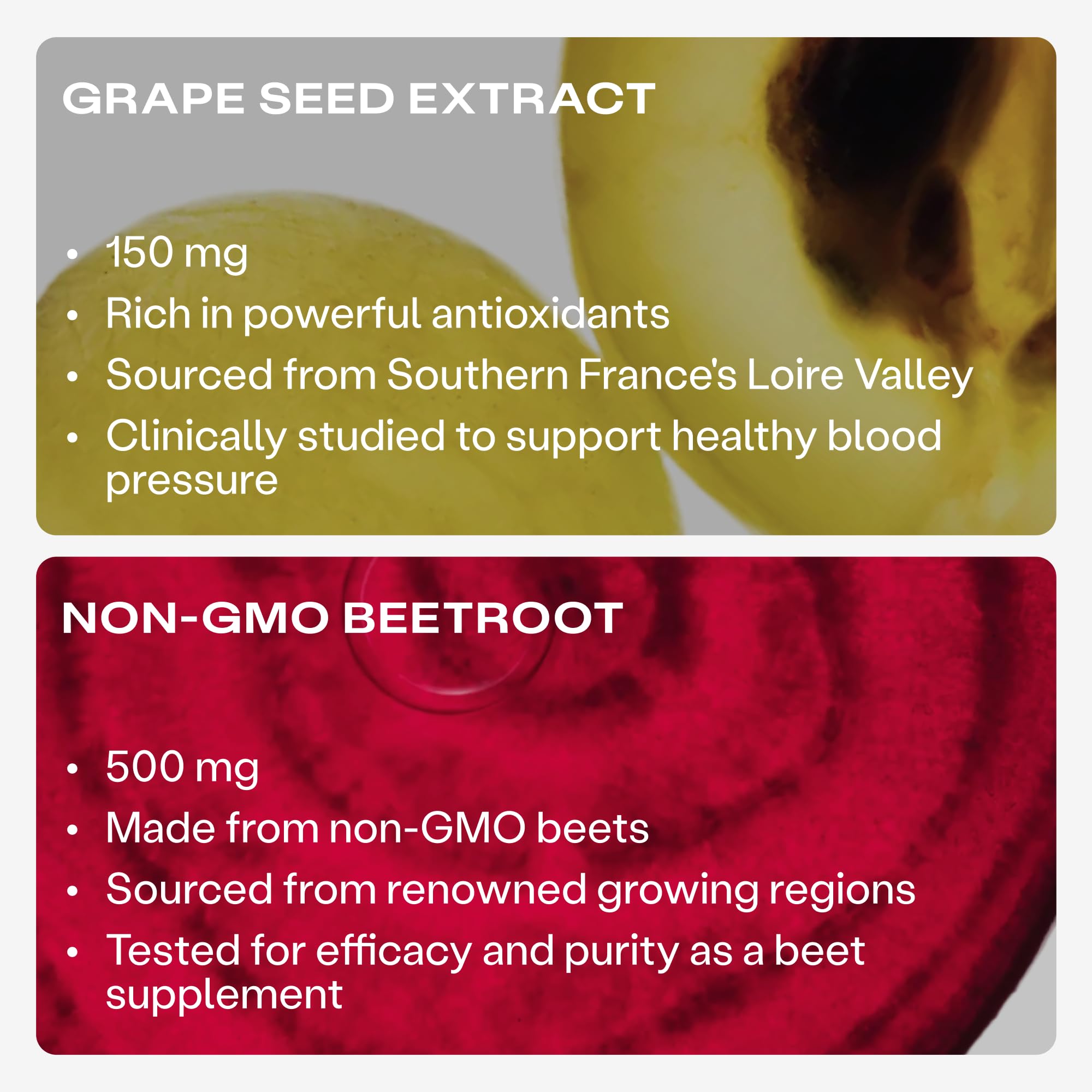 HumanN grape seed extract vial emphasizing clinically studied antioxidant support