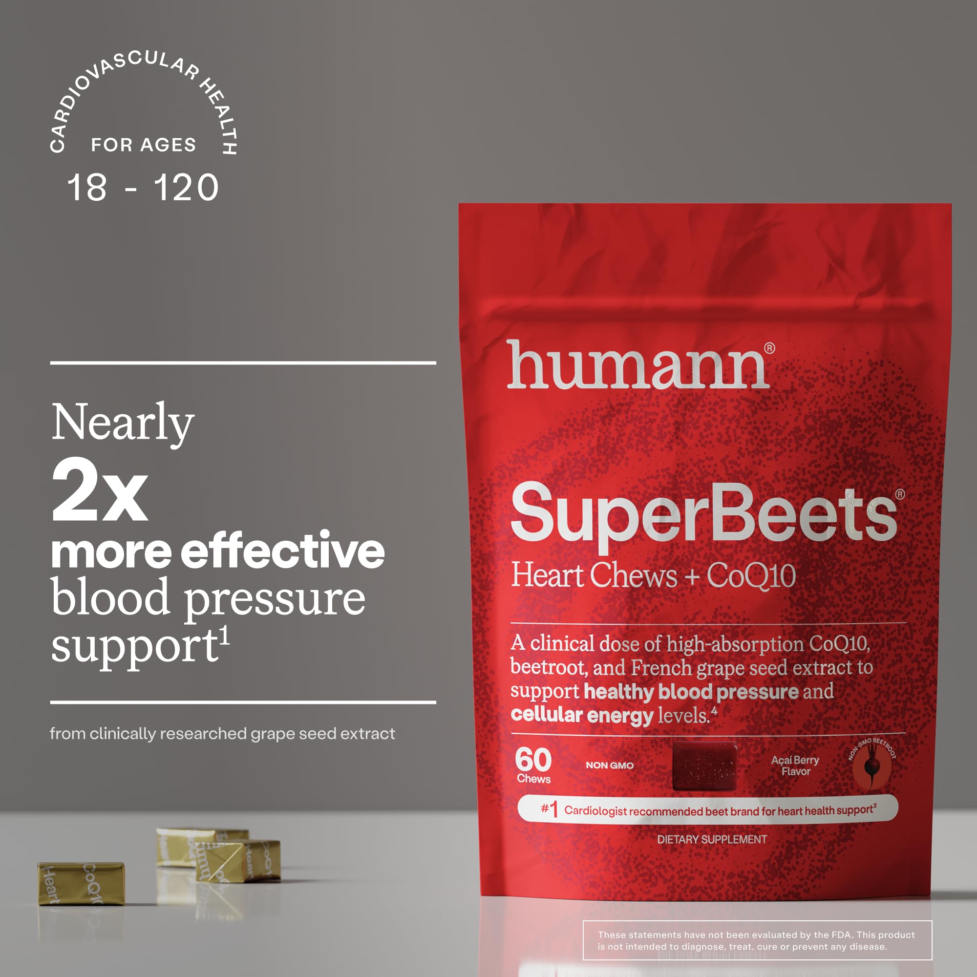 HumanN nutrition label closeup showing ingredient dosages and serving info