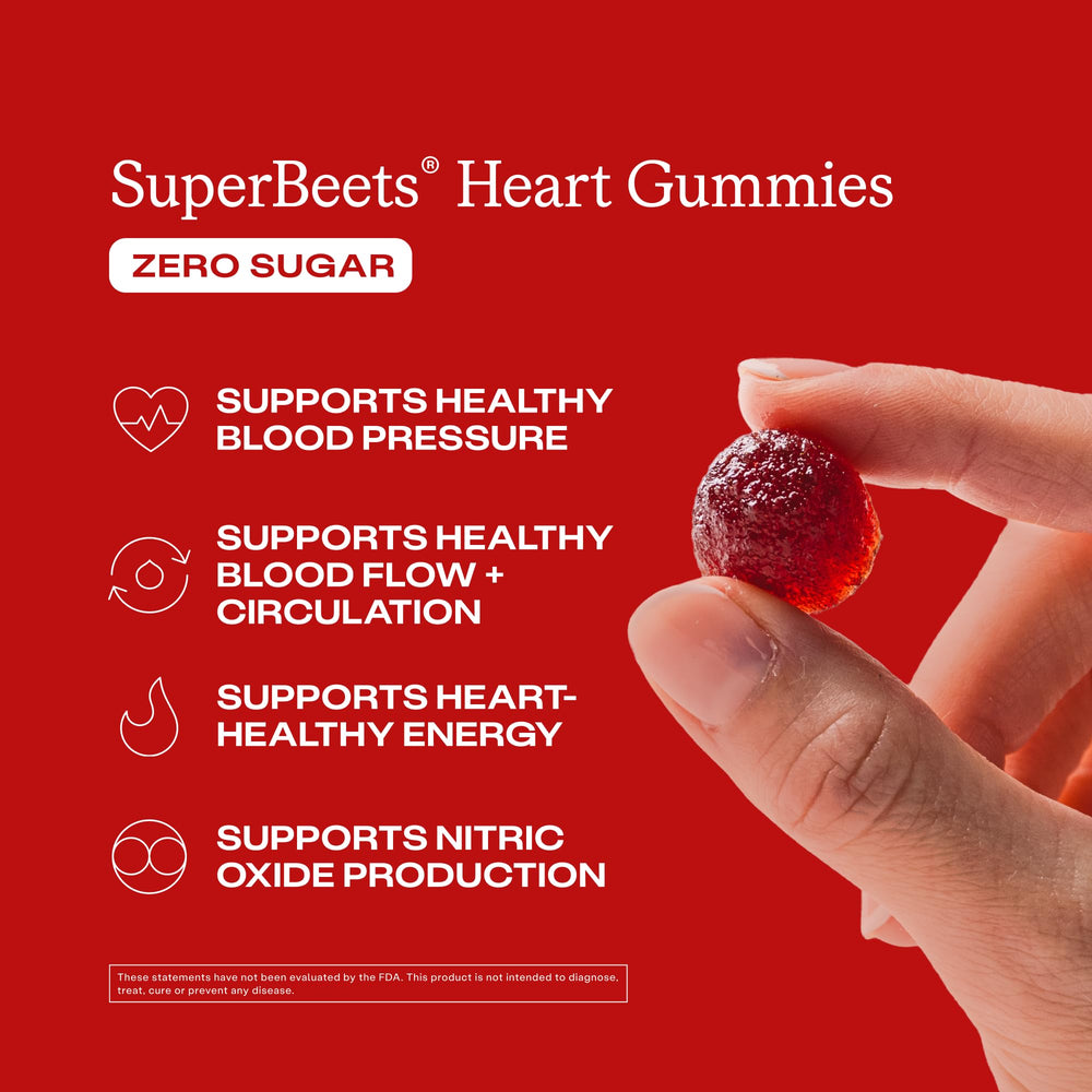 Humann SuperBeets open jar with visible gummies for quick daily access