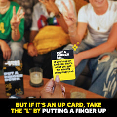 Hunch Games players' hands reacting during play to boost group energy