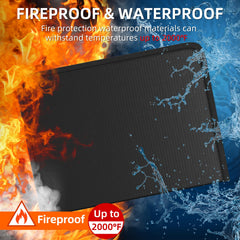 Huolewa close-up of silicone-coated fiberglass texture highlighting flame resistance