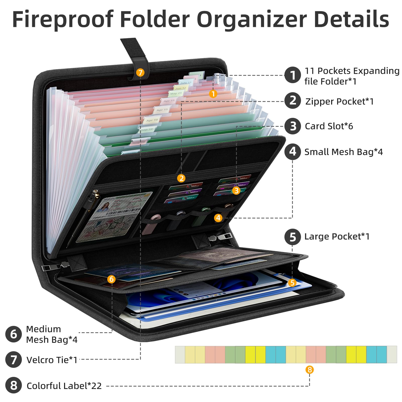 Huolewa lifestyle image of folder in backpack for quick grab-and-go protection