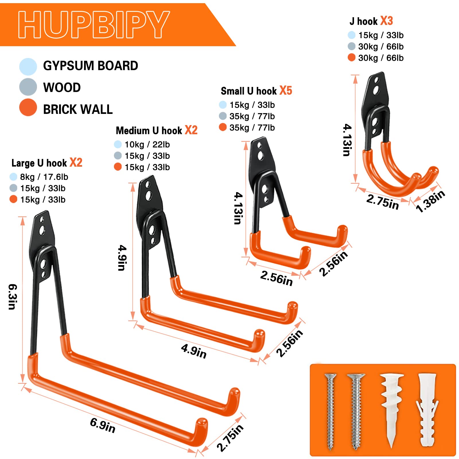HUPBIPY close-up of PVC-sheathed hook tip protecting gear and reducing slips