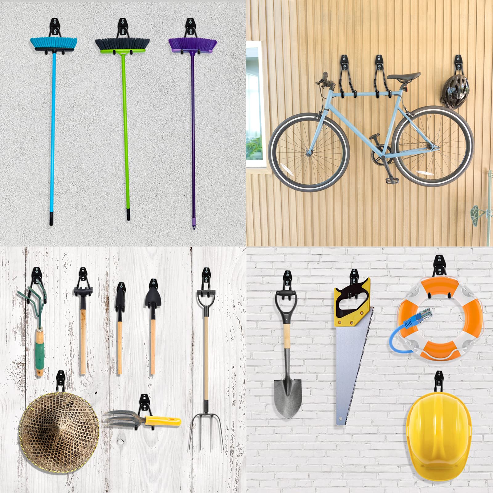 HUPBIPY hooks in a garage lifestyle scene saving space and improving access