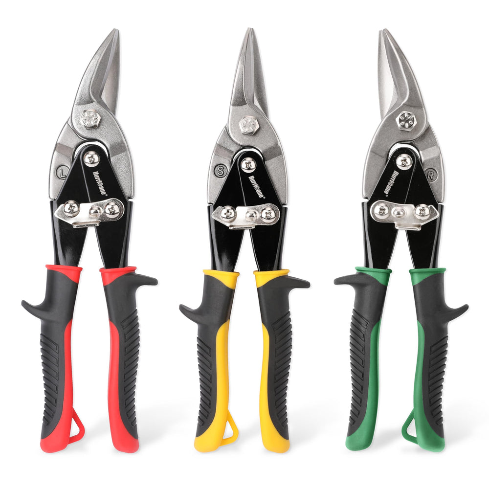 HURRICANE front view kit showing three color-coded snips and organization benefit