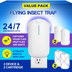 Husaco front view of two traps showing compact design and easy placement benefit