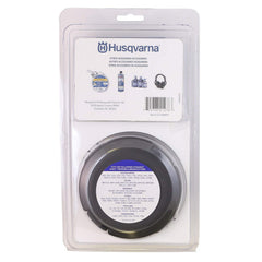 Husqvarna T35 spool close-up showing split design and winding arrows benefits