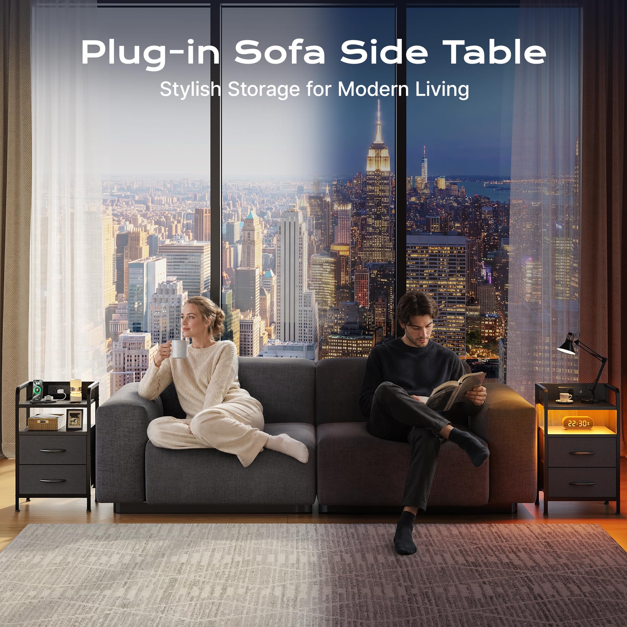 Huuger side profile showing slim frame and rounded edges for safe compact fit