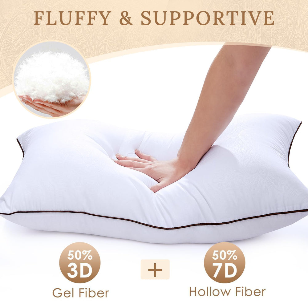 HUXMEYSON size scale comparison showing queen pillow dimensions and fit